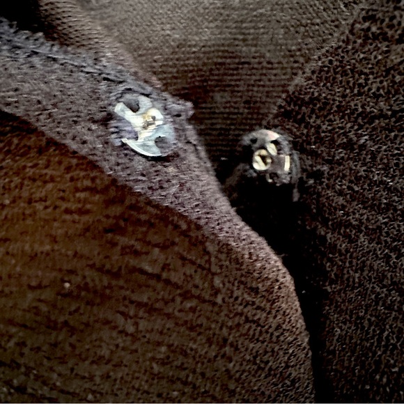 Madewell Texture & Thread Black Stretch Crepe Wrap Top M - Picture 8 of 8